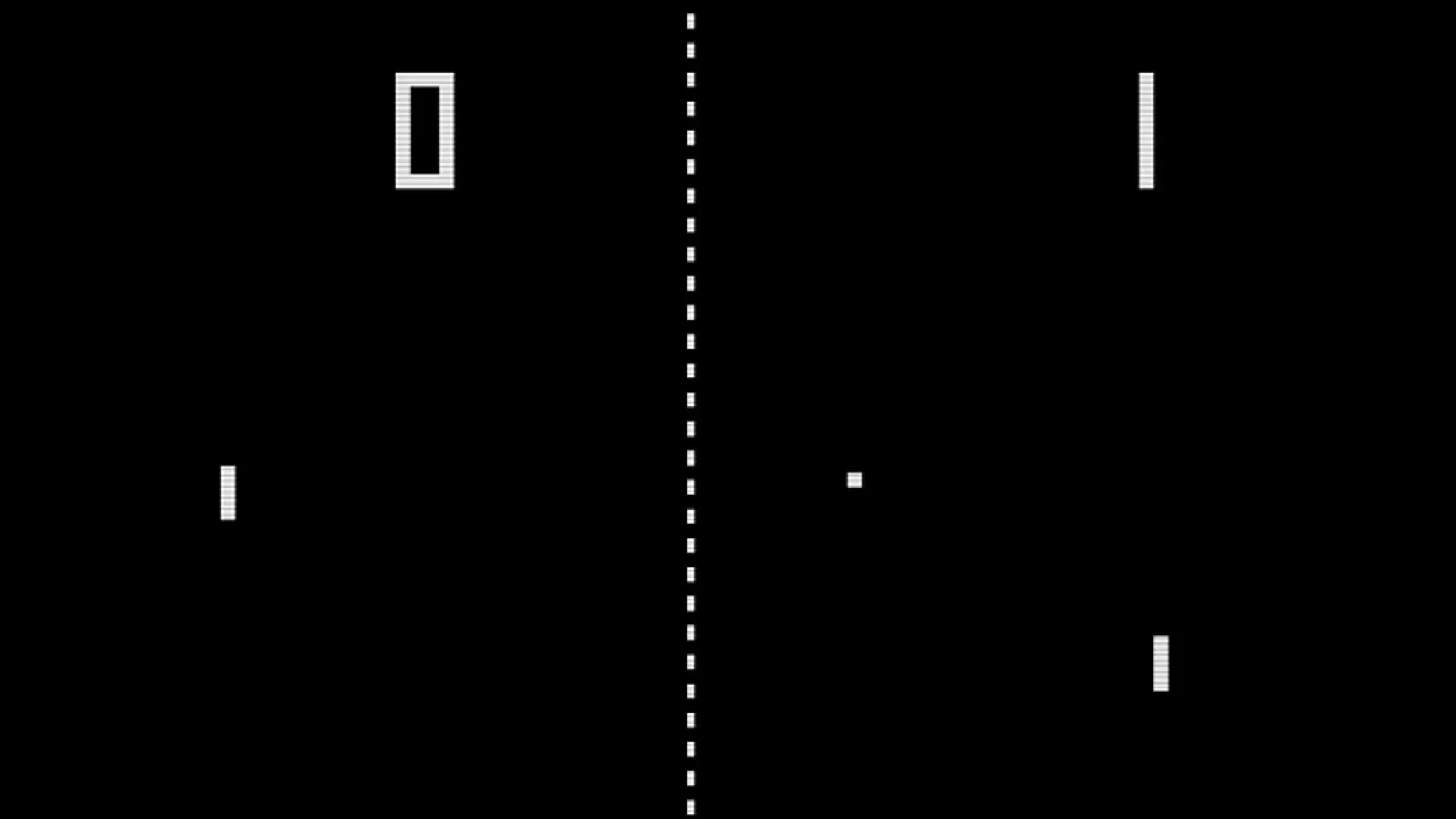 A screengrab of the video game pong