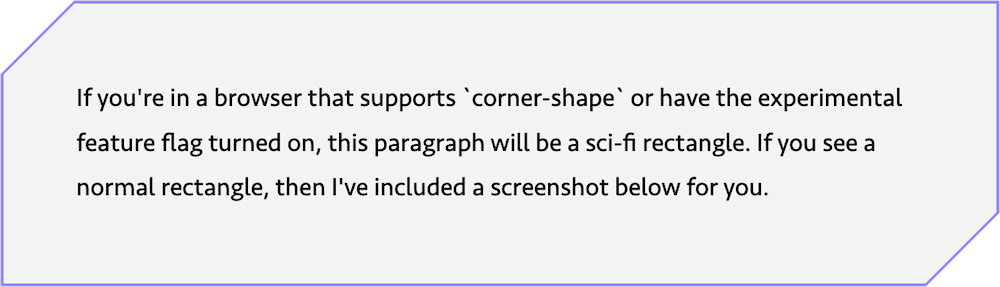 The same paragraph above but the borders are angular sci-fi rectangles